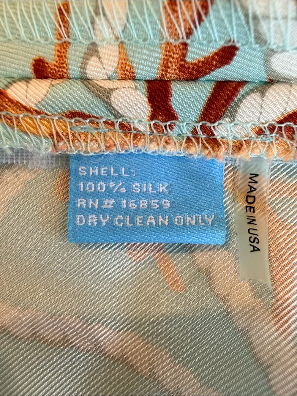 J McLaughlin Silk Sleeveless Sea Rope Print Flowy Top in Light Blue - Picture 12 of 12